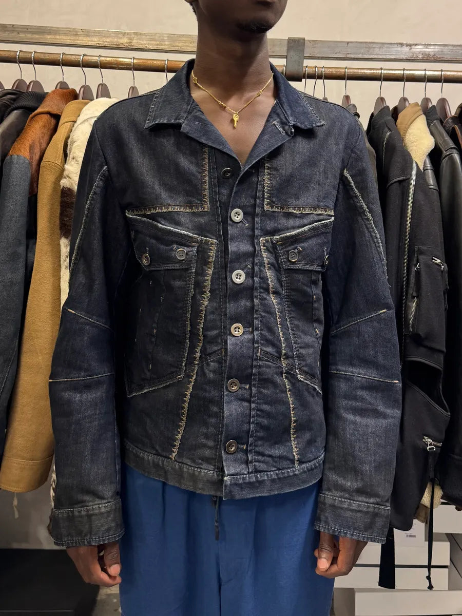 2000s Marithé + François Girbaud Navy Brut Denim Jacket xqzyHlh 1