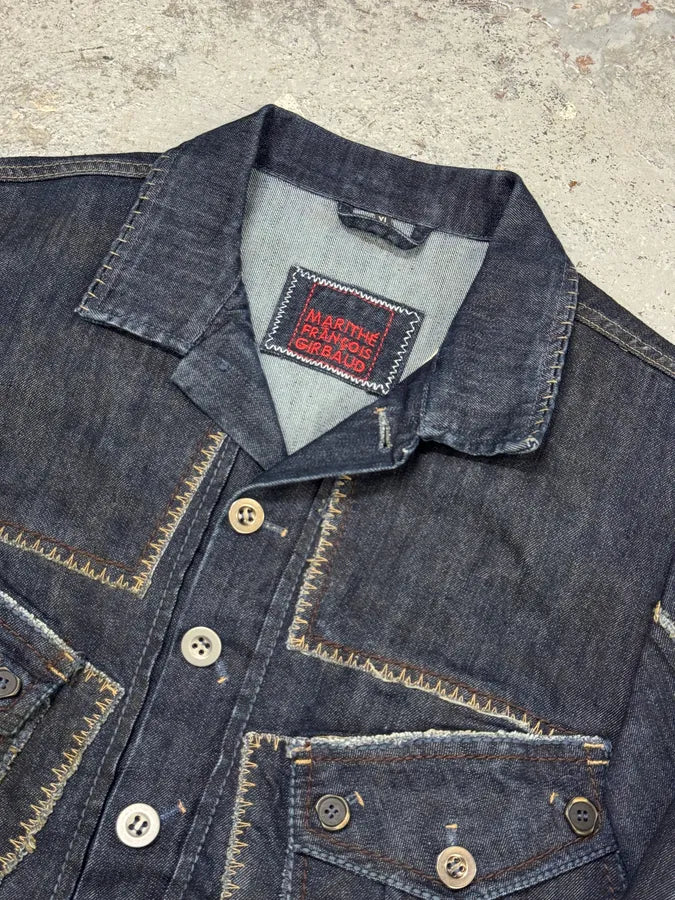 2000s Marithé + François Girbaud Navy Brut Denim Jacket xqzyHlh 3