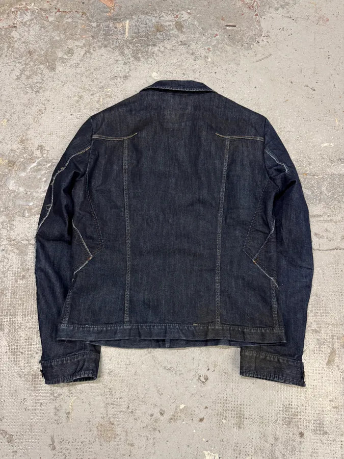 2000s Marithé + François Girbaud Navy Brut Denim Jacket xqzyHlh 5