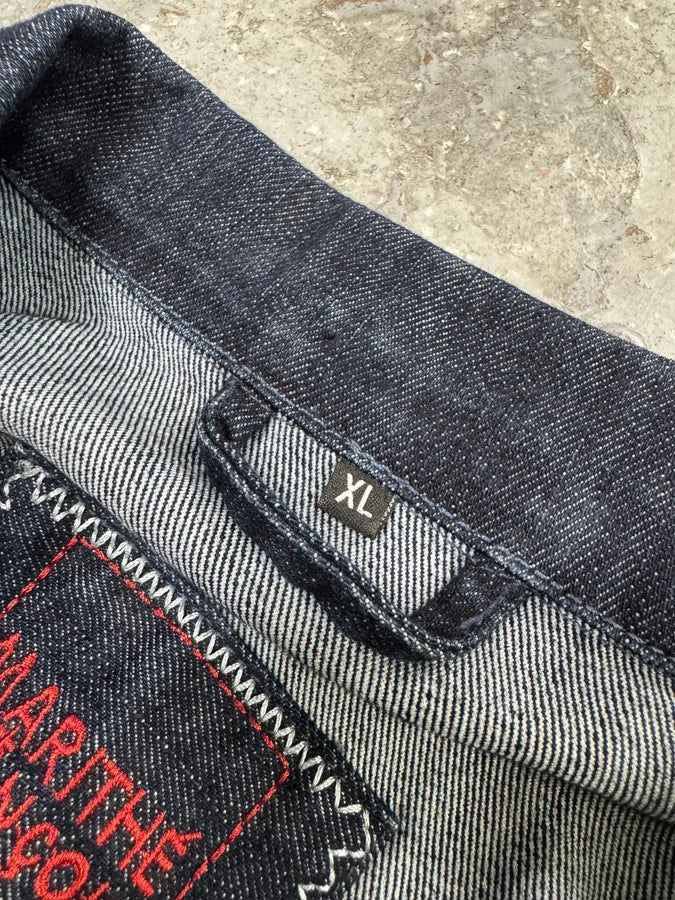 2000s Marithé + François Girbaud Navy Brut Denim Jacket xqzyHlh 6