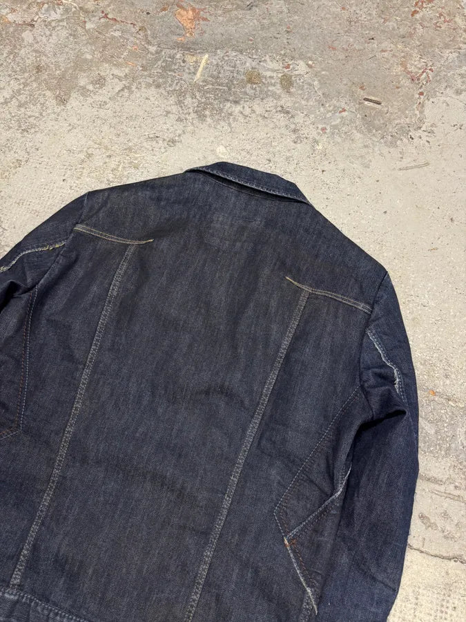 2000s Marithé + François Girbaud Navy Brut Denim Jacket xqzyHlh 7