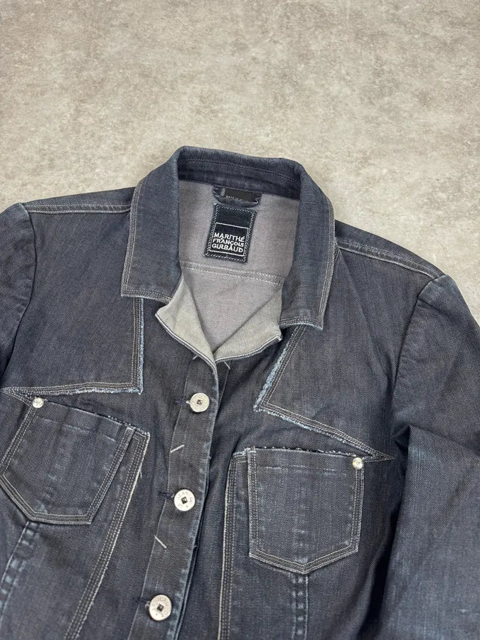 2000s Marithé + François Girbaud Navy Brut Denim Jacket zJqPzMp 3
