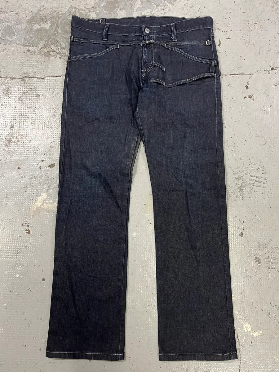 2000s Marithé + François Girbaud Navy Brut Denim Jeans goidAKd 0