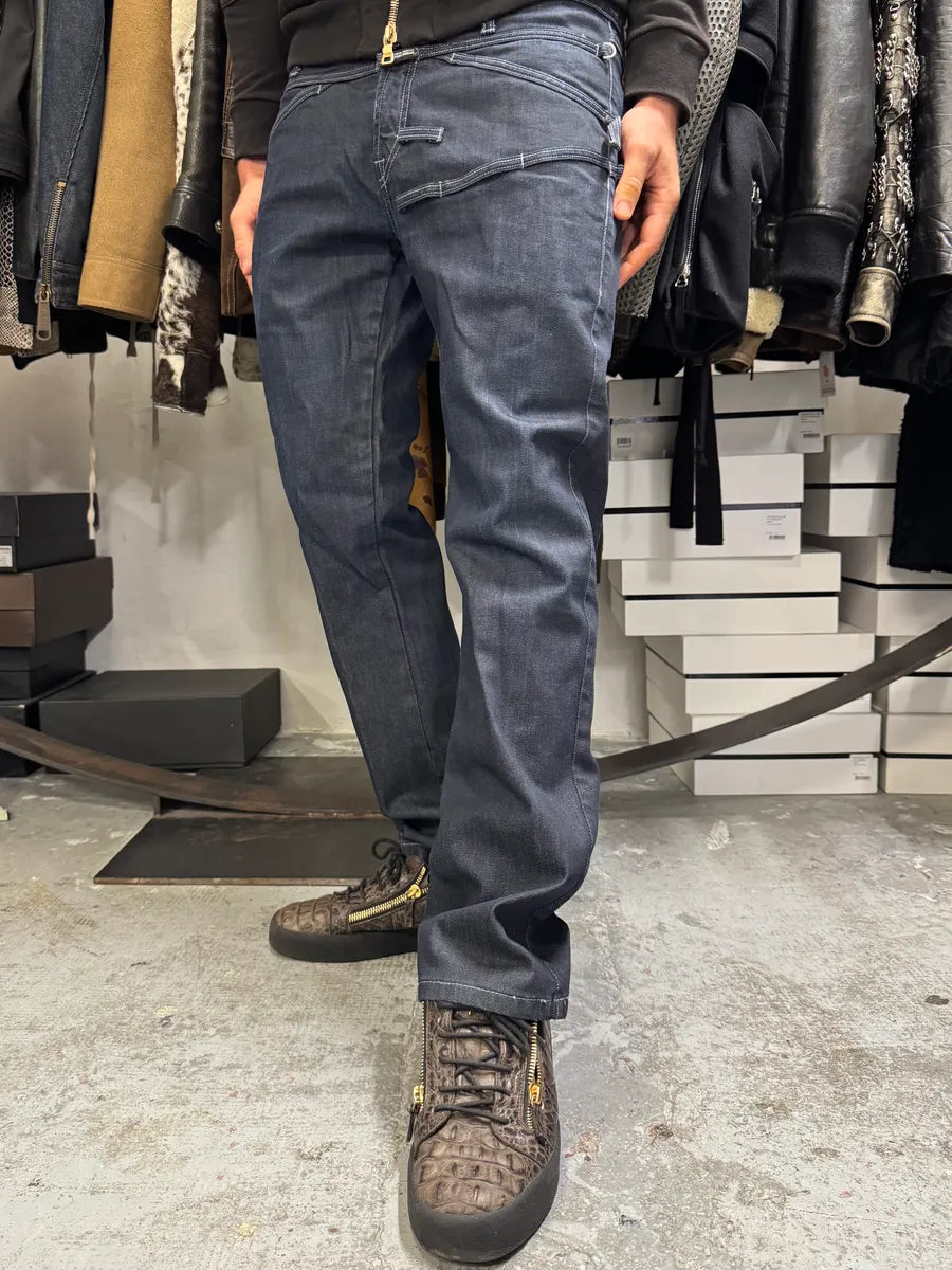 2000s Marithé + François Girbaud Navy Brut Denim Jeans goidAKd 3