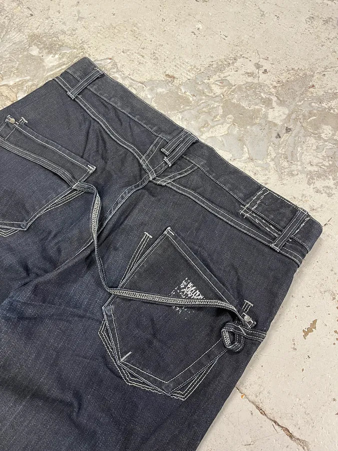 2000s Marithé + François Girbaud Navy Brut Denim Jeans goidAKd 7
