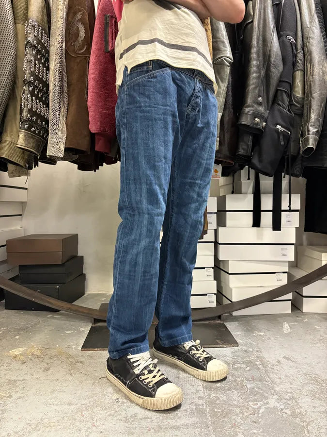 2000s Marithé + François Girbaud Navy Brut Denim Jeans jSgTgCI 2