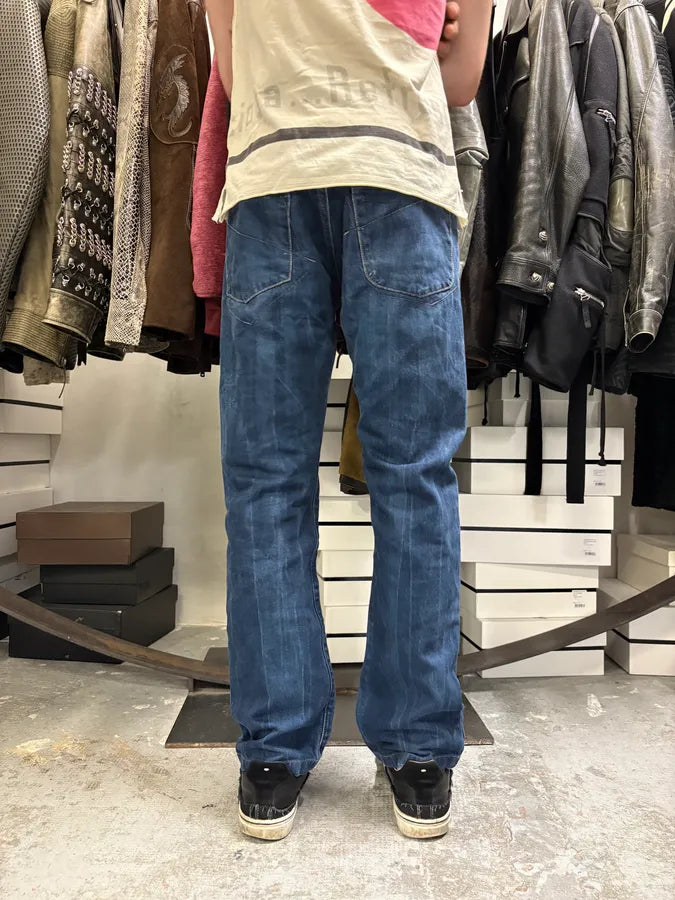 2000s Marithé + François Girbaud Navy Brut Denim Jeans jSgTgCI 3