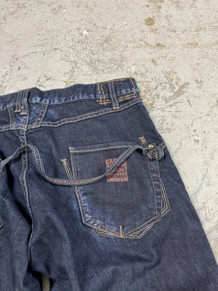 2000s Marithé + François Girbaud Navy Brut Denim Jeans mFNohbX 2