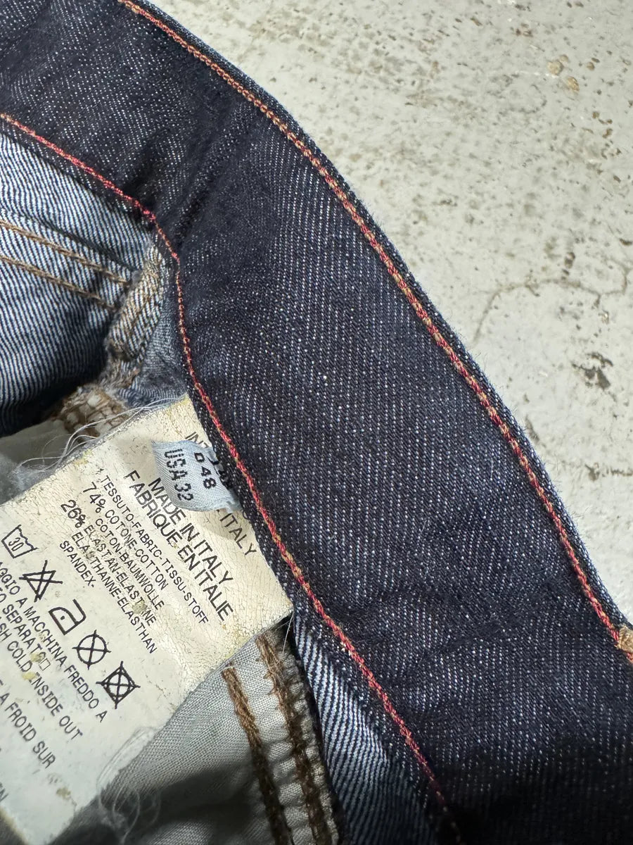 2000s Marithé + François Girbaud Navy Brut Denim Jeans mFNohbX 5