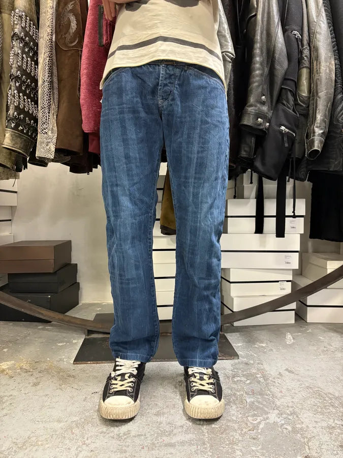 2000s Marithé + François Girbaud Navy Brut Denim Jeans jSgTgCI 1