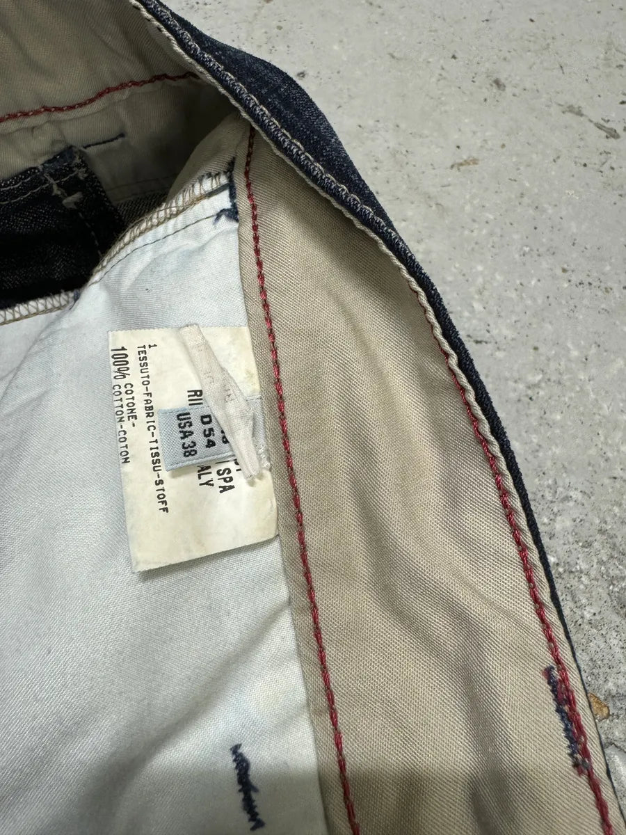 2000s Marithé + François Girbaud Navy Brut Denim Jeans rmRcdDx 6