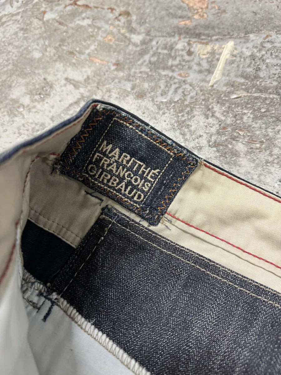 2000s Marithé + François Girbaud Navy Brut Denim Jeans rmRcdDx 7