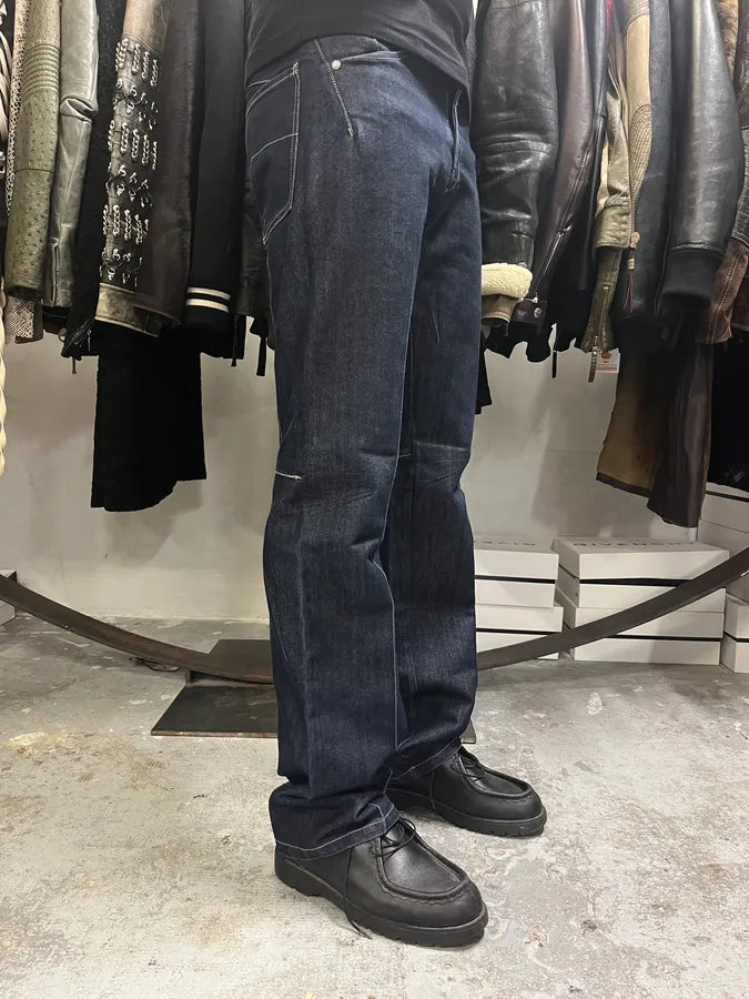 2000s Marithé + François Girbaud Navy Brut Denim Jeans (S/M) dSbVdEB 2