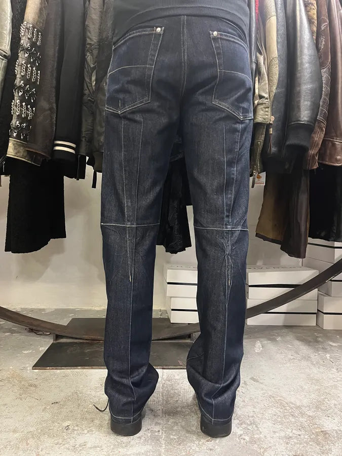 2000s Marithé + François Girbaud Navy Brut Denim Jeans (S/M) dSbVdEB 3