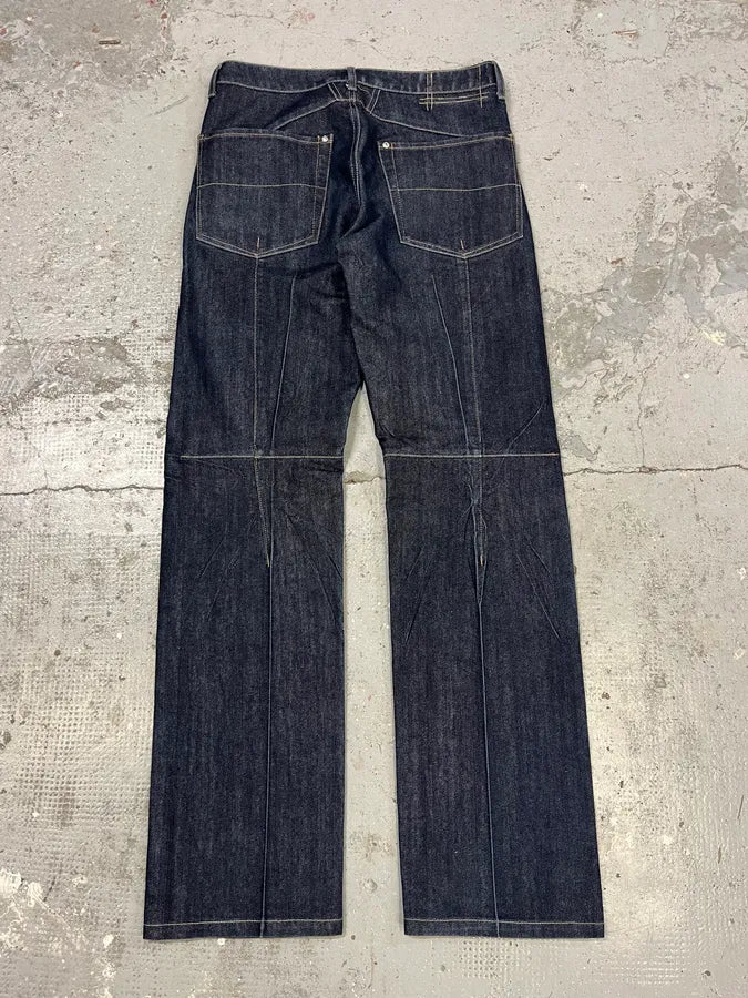 2000s Marithé + François Girbaud Navy Brut Denim Jeans (S/M) dSbVdEB 6