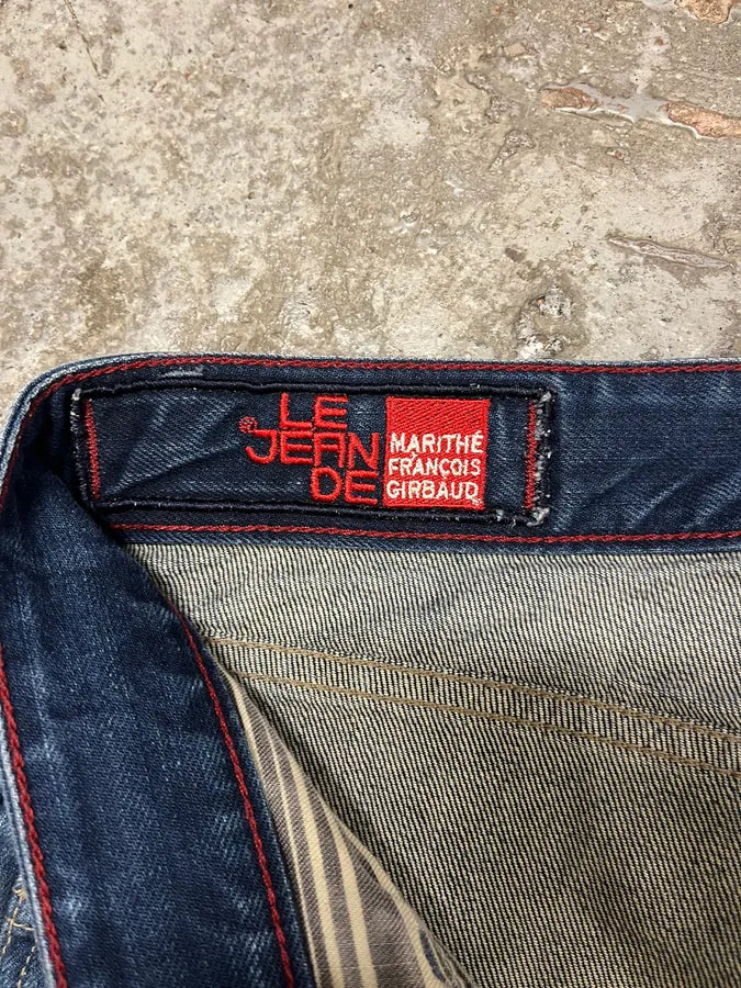 2000s Marithé + François Girbaud Navy Brut Denim Jeans jSgTgCI 8