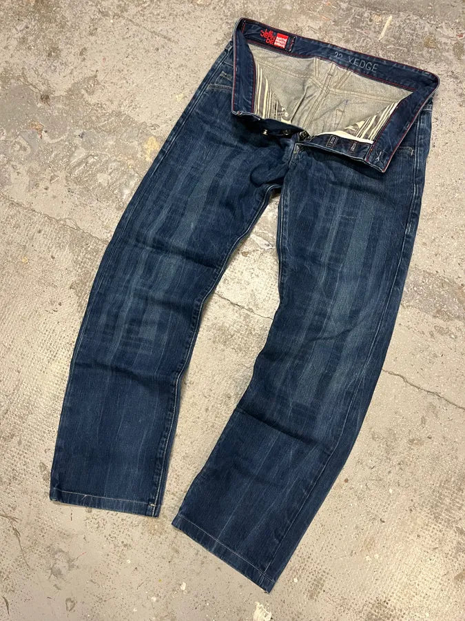 2000s Marithé + François Girbaud Navy Brut Denim Jeans jSgTgCI 5