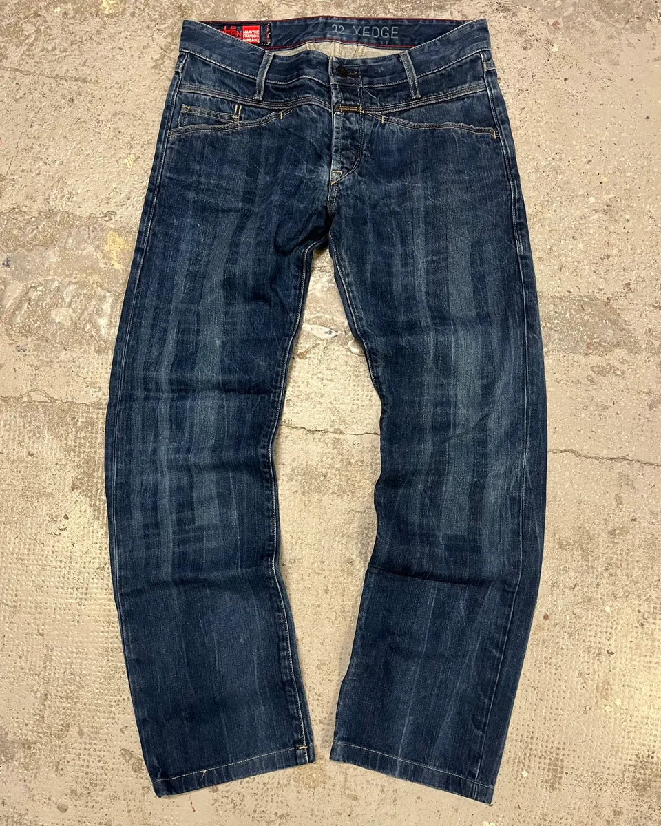 2000s Marithé + François Girbaud Navy Brut Denim Jeans jSgTgCI 0