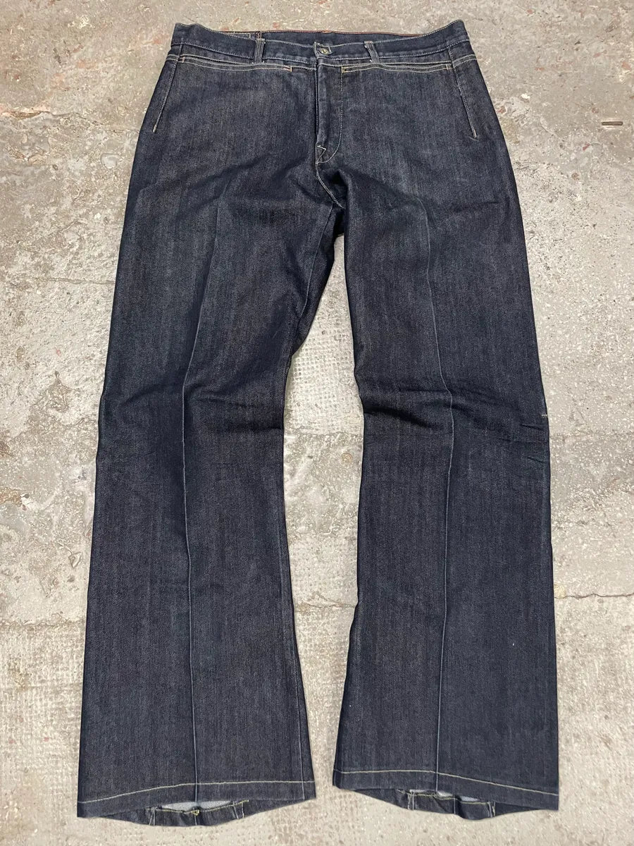 2000s Marithé + François Girbaud Navy Brut Denim Large Jeans (M/L) HlIXdlH 3