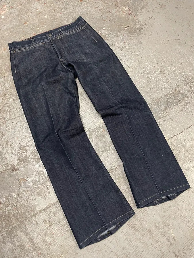2000s Marithé + François Girbaud Navy Brut Denim Large Jeans (M/L) HlIXdlH 4