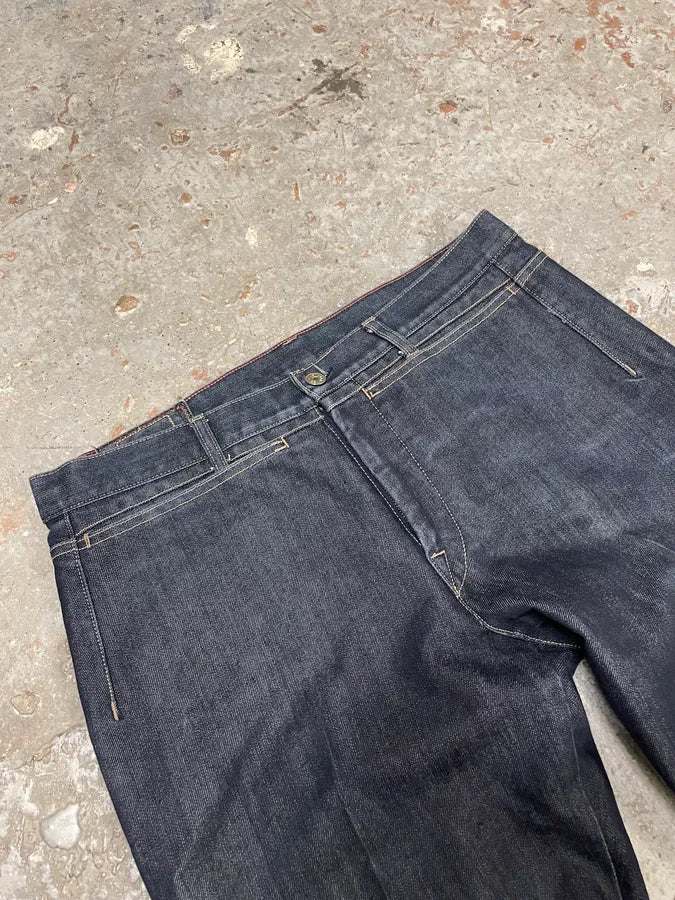 2000s Marithé + François Girbaud Navy Brut Denim Large Jeans (M/L) HlIXdlH 5