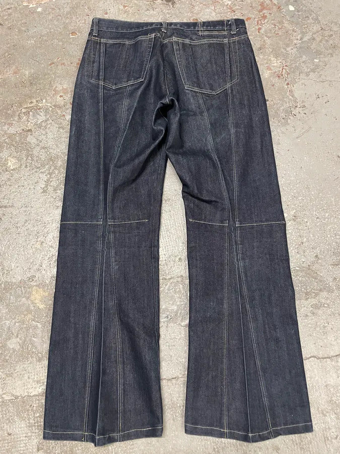 2000s Marithé + François Girbaud Navy Brut Denim Large Jeans (M/L) HlIXdlH 6