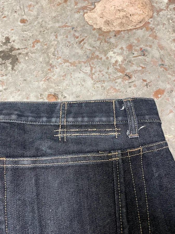 2000s Marithé + François Girbaud Navy Brut Denim Large Jeans (M/L) HlIXdlH 7