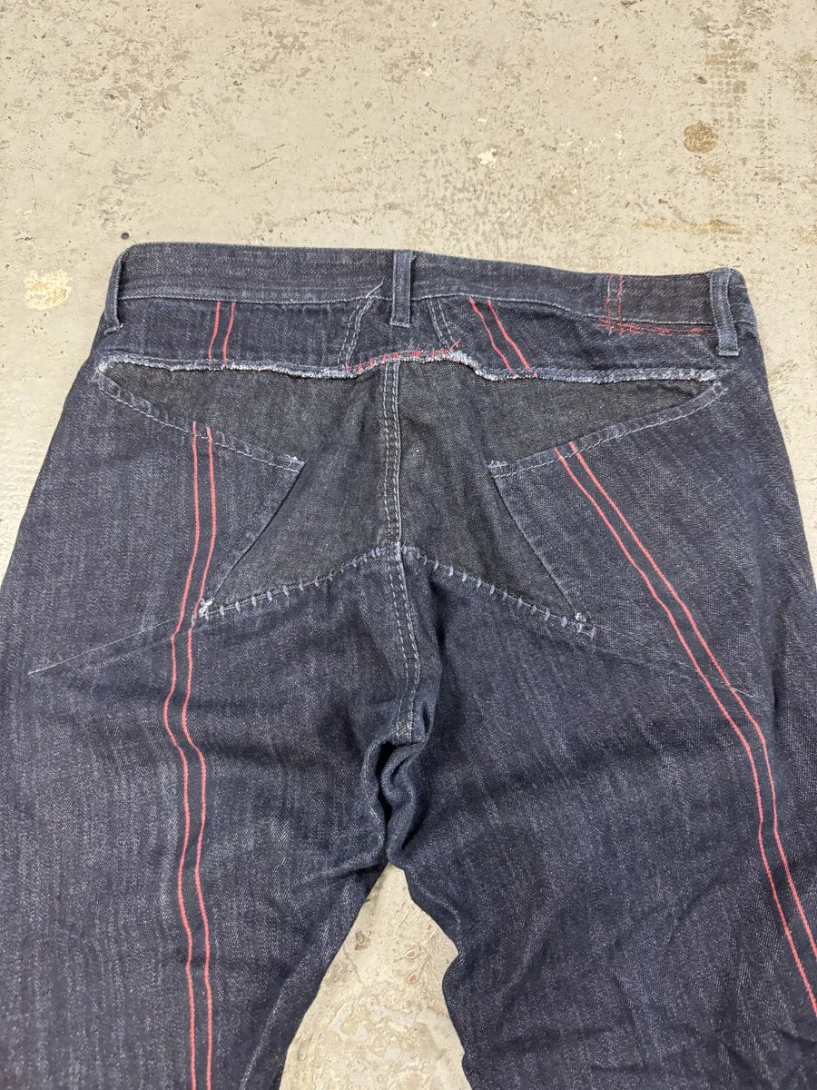 2000s Marithé + François Girbaud Navy Brut Star Signature Denim Jeans eUmEESR 6