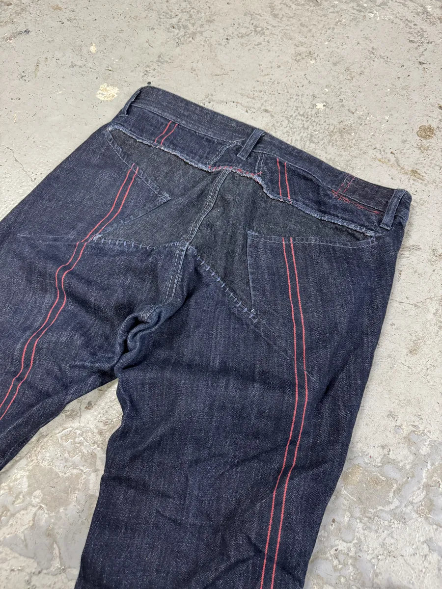 2000s Marithé + François Girbaud Navy Brut Star Signature Denim Jeans eUmEESR 7