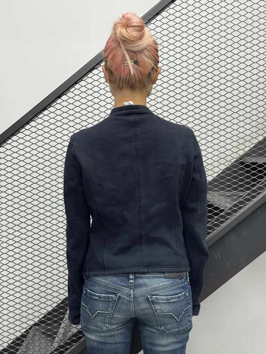 2000s Marithé + François Girbaud Navy Buttoned Cardigan Jacket ulRWQtZ 2