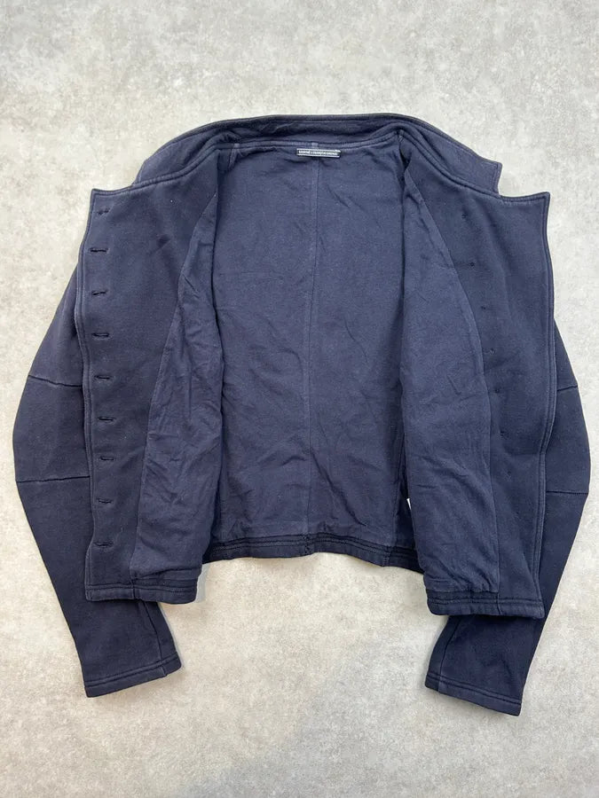 2000s Marithé + François Girbaud Navy Buttoned Cardigan Jacket ulRWQtZ 6