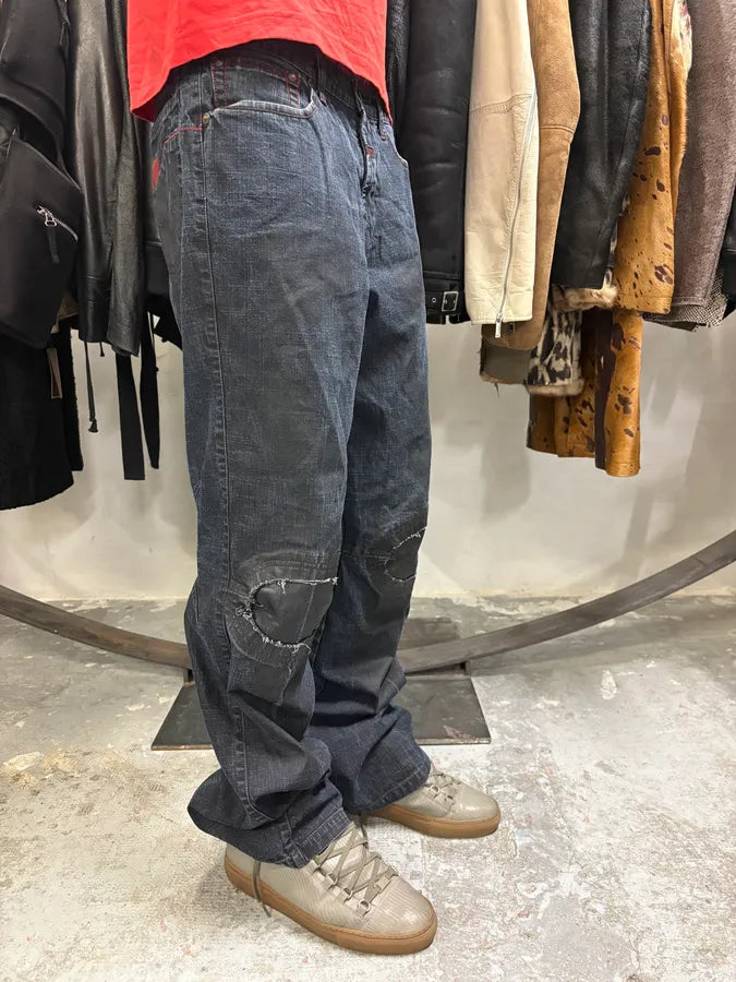 2000s Marithé + François Girbaud Navy Denim Artisanal Pants