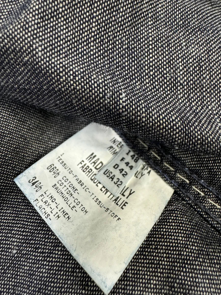 2000s Marithé + François Girbaud Navy Denim Distressed Jacket qbwOKQX 12