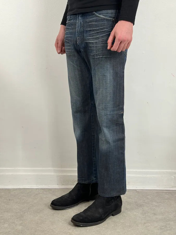 2000s Marithé + François Girbaud Navy Faded Rebel Denim Jeans OGRStNE 2