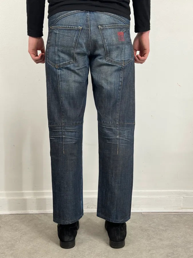 2000s Marithé + François Girbaud Navy Faded Rebel Denim Jeans OGRStNE 3