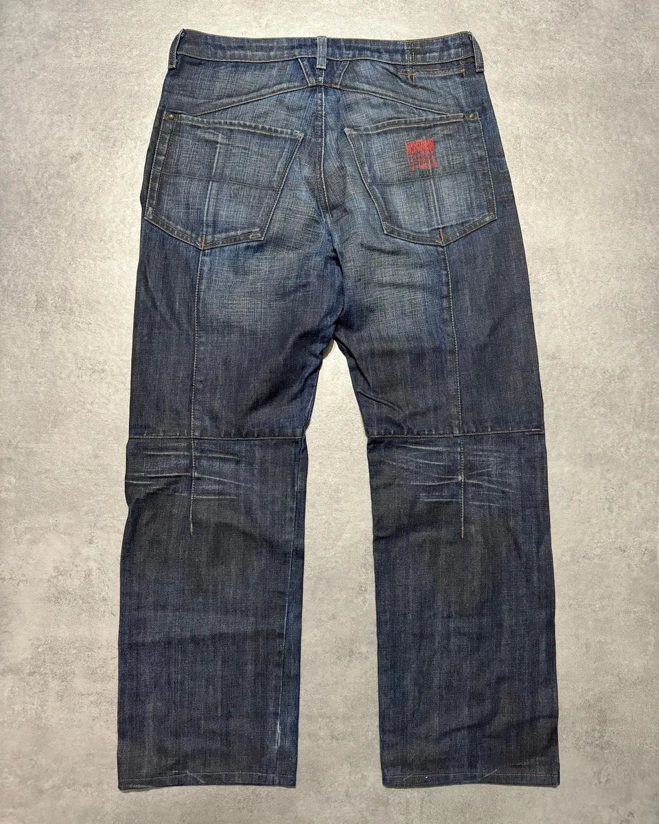 2000s Marithé + François Girbaud Navy Faded Rebel Denim Jeans (M) 1