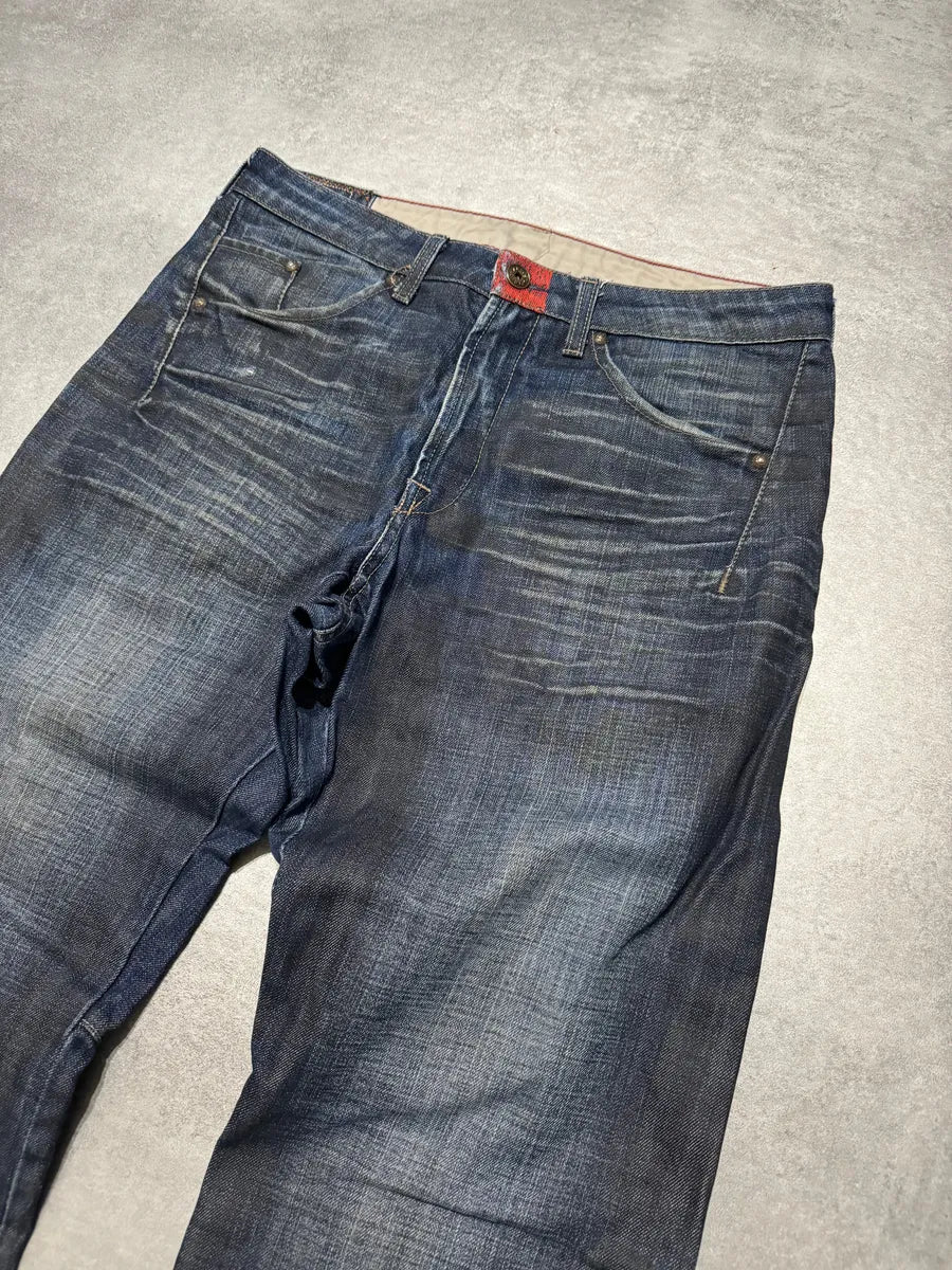 2000s Marithé + François Girbaud Navy Faded Rebel Denim Jeans (M) 7