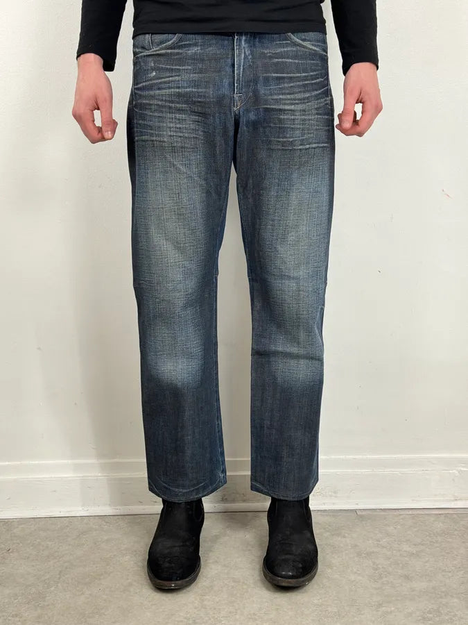 2000s Marithé + François Girbaud Navy Faded Rebel Denim Jeans OGRStNE 1