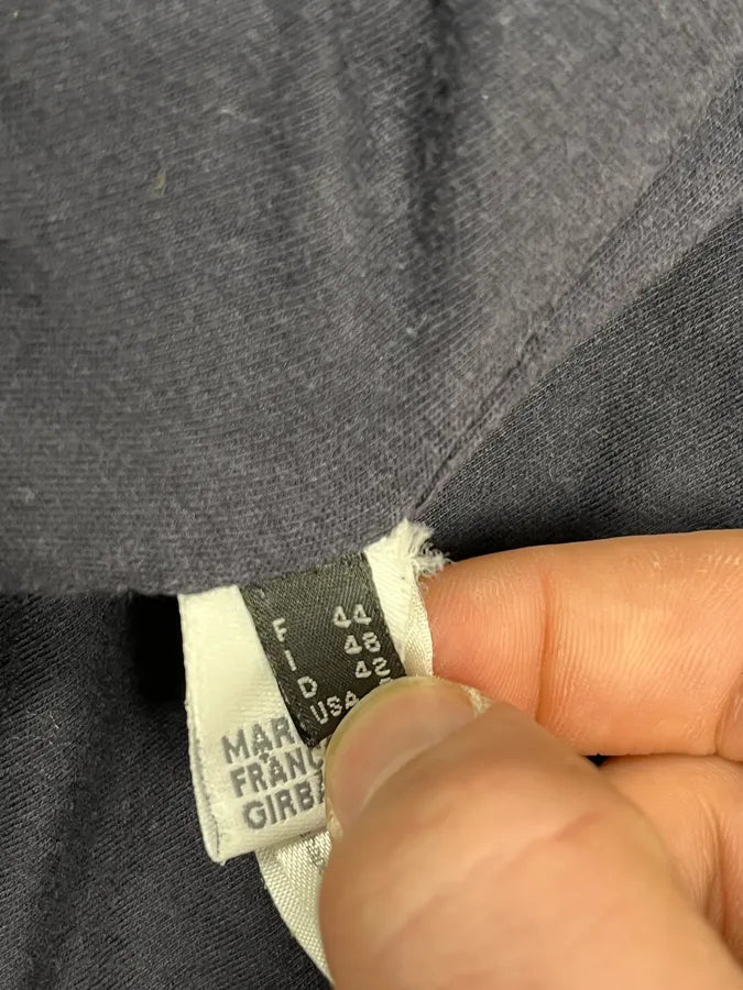 2000s Marithé + François Girbaud Navy Fur Hooded Cardigan Jacket PEdSVtq 9