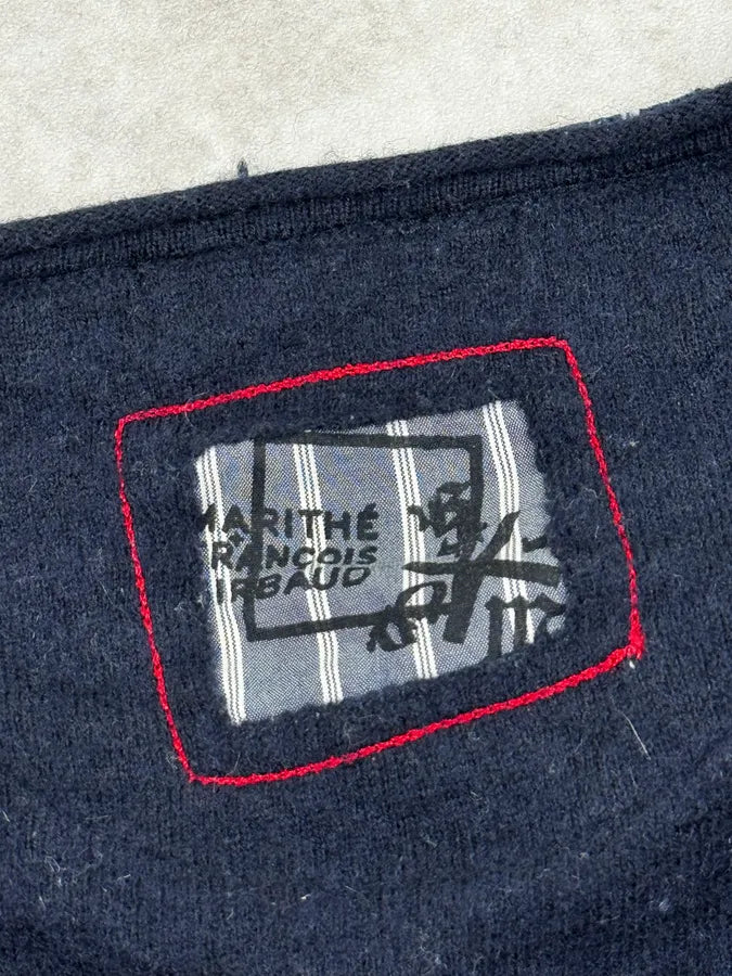 2000s Marithé + François Girbaud Navy Groovy Knight Sweater WvXjtvm 7
