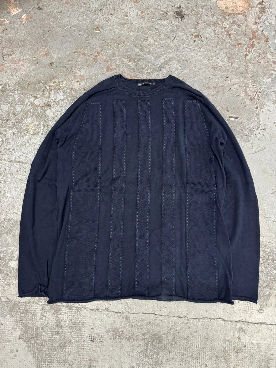 2000s Marithé + François Girbaud Navy Relief Sweater wixPZXc 2