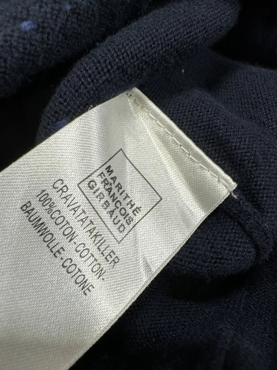 2000s Marithé + François Girbaud Navy Relief Sweater wixPZXc 4
