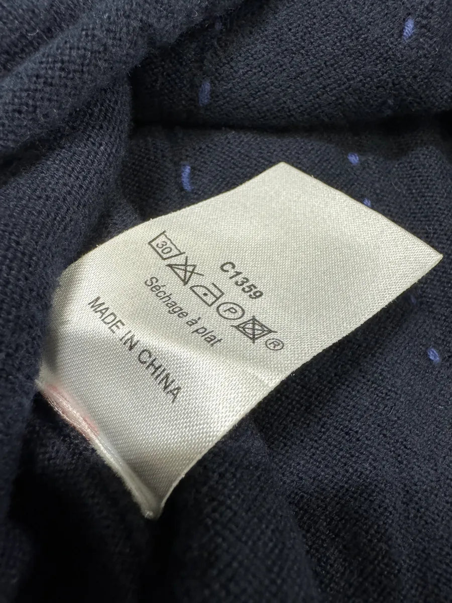 2000s Marithé + François Girbaud Navy Relief Sweater wixPZXc 5