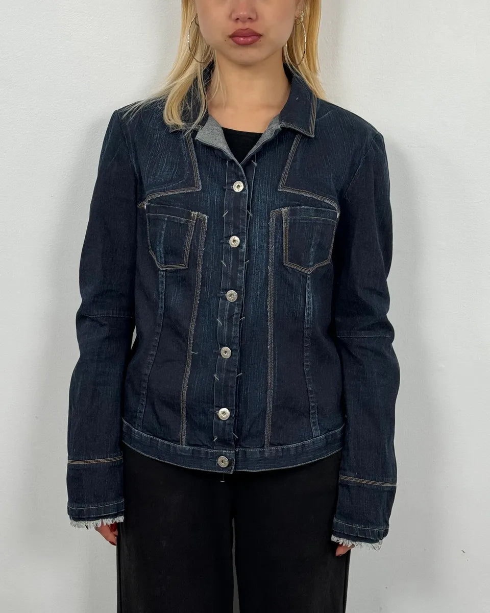 2000s Marithé + François Girbaud Navy Signature Brut Denim Jacket KLSeyoQ 1