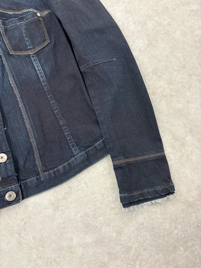 2000s Marithé + François Girbaud Navy Signature Brut Denim Jacket KLSeyoQ 5