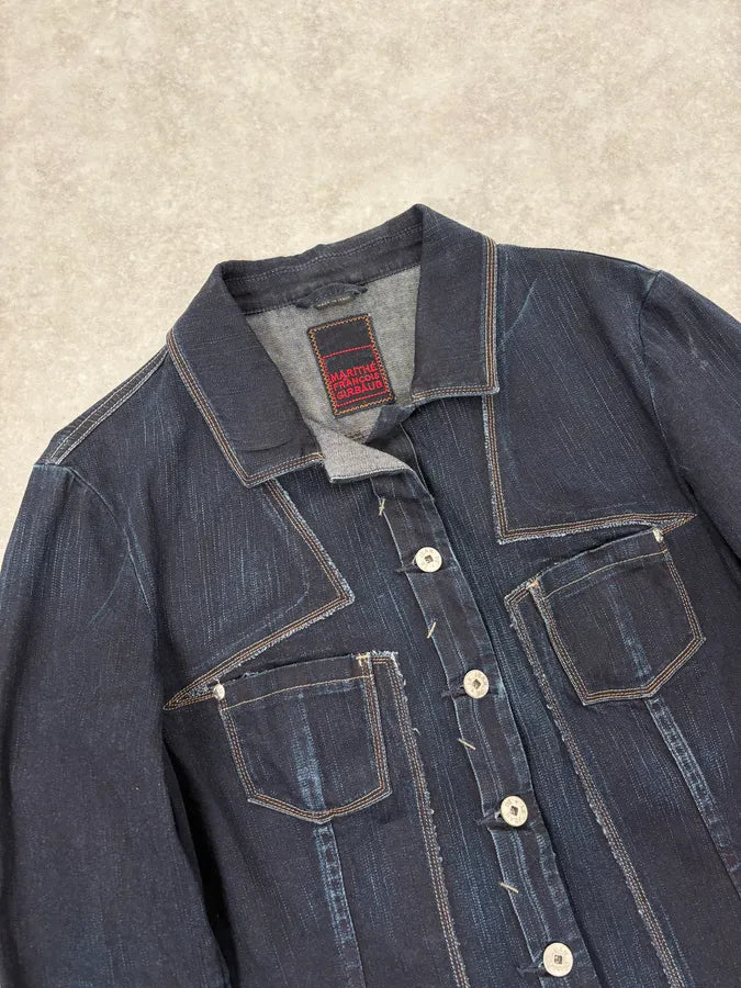 2000s Marithé + François Girbaud Navy Signature Brut Denim Jacket KLSeyoQ 4