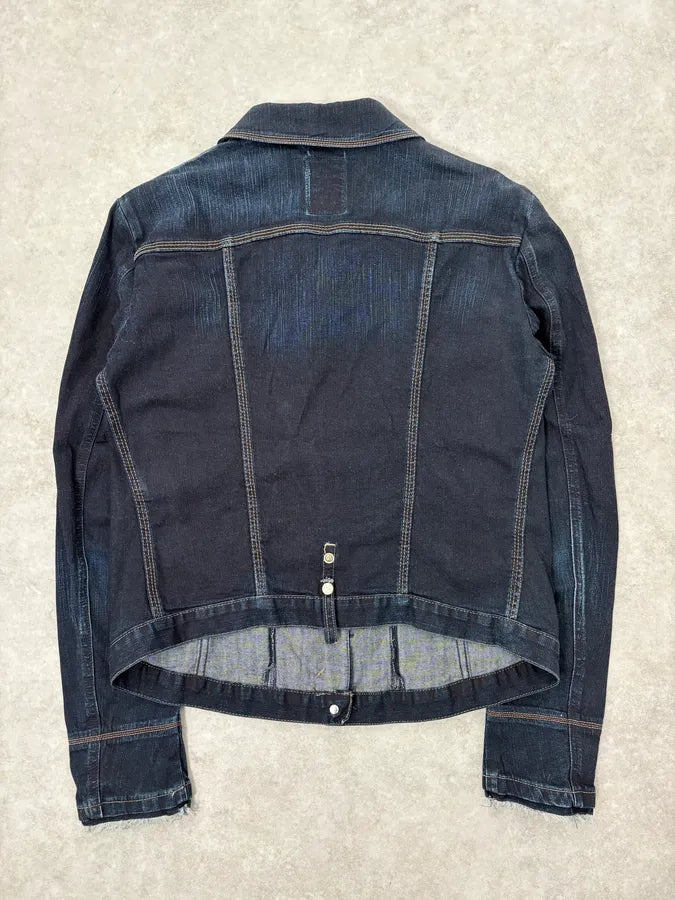 2000s Marithé + François Girbaud Navy Signature Brut Denim Jacket KLSeyoQ 6