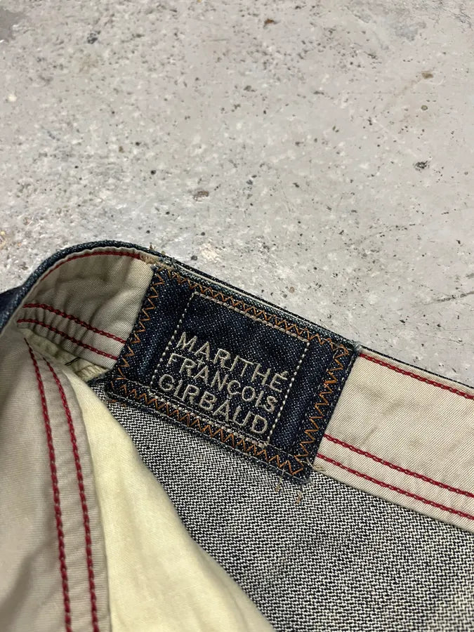 2000s Marithé + François Girbaud Navy Structural Brut Denim Jeans lcqNuud 10