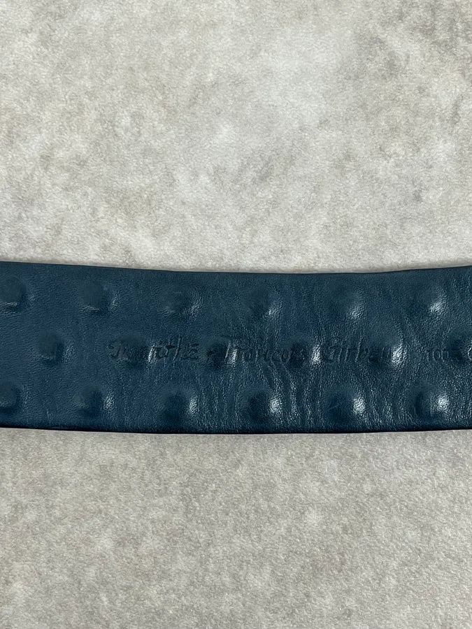 2000s Marithé + François Girbaud Navy Studded Leather Belt PuTVfPR 7