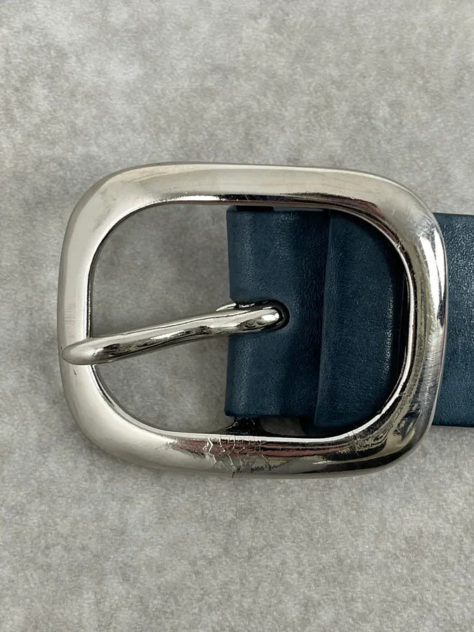 2000s Marithé + François Girbaud Navy Studded Leather Belt PuTVfPR 5